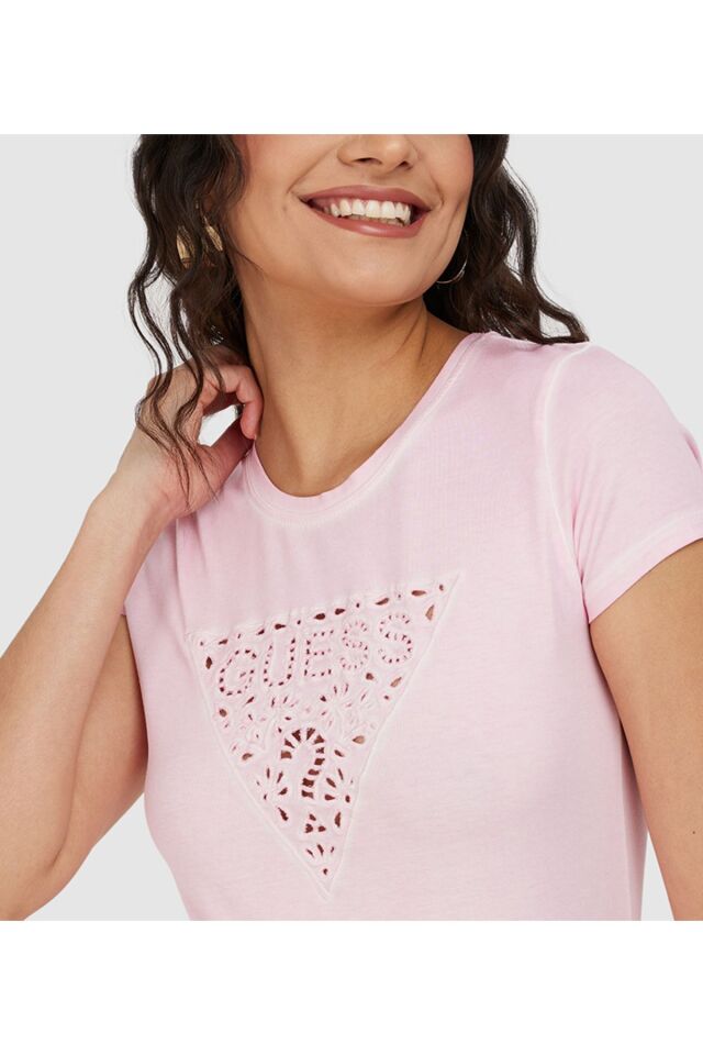 Logo Embroidered Short Sleeves Top