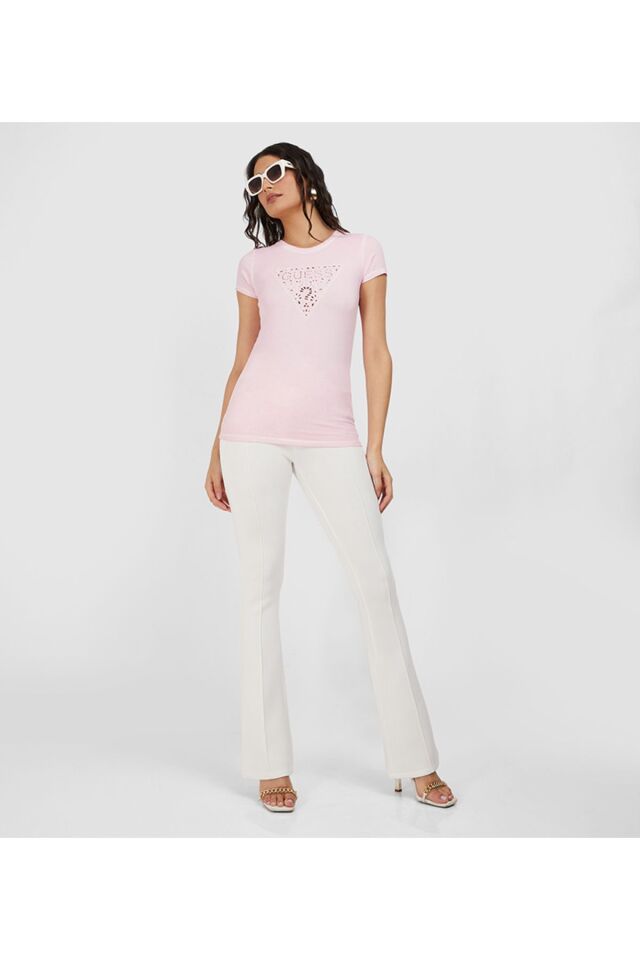 Logo Embroidered Short Sleeves Top