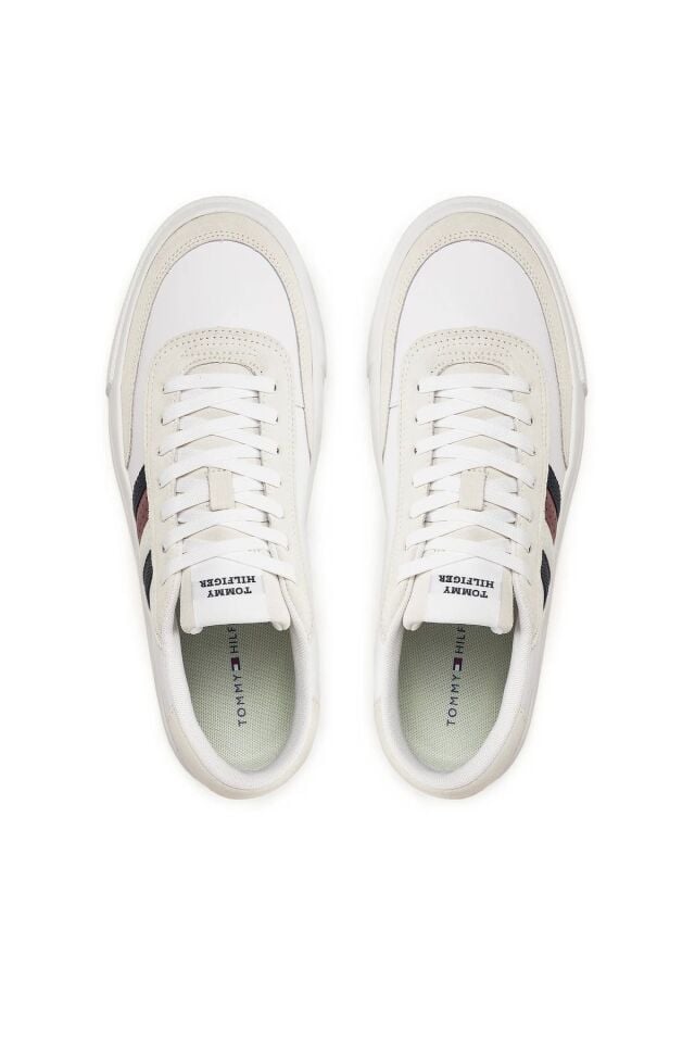 Mens Leather Cupsole Trainer Sneaker