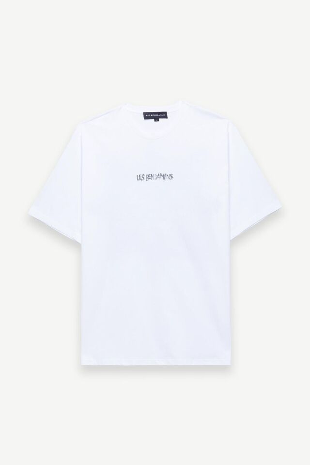 LB ESTERN PUNK LİMİTED COLLECTİON OVERSİZE T-SHİRT TEE BEYAZ-MAVİ - M