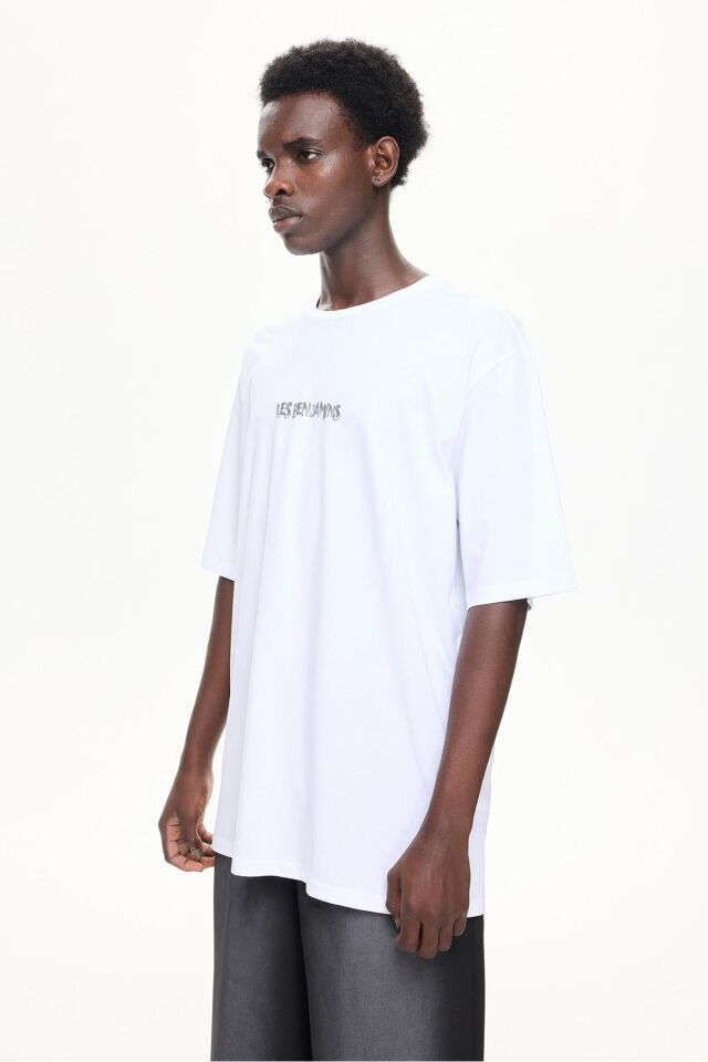 LB ESTERN PUNK LİMİTED COLLECTİON OVERSİZE T-SHİRT TEE BEYAZ-MAVİ - M