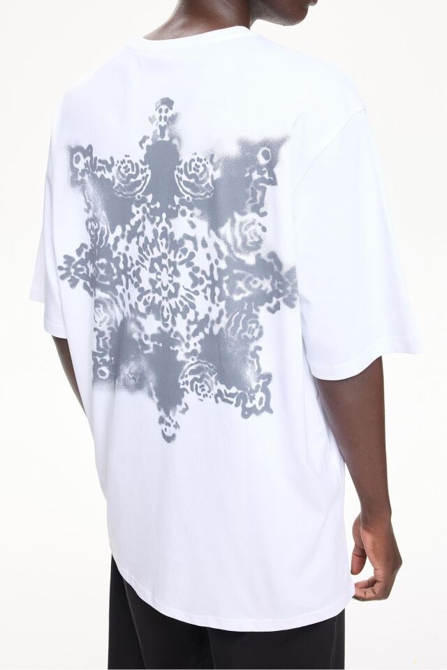 LB ESTERN PUNK LİMİTED COLLECTİON OVERSİZE T-SHİRT TEE BEYAZ-MAVİ - S