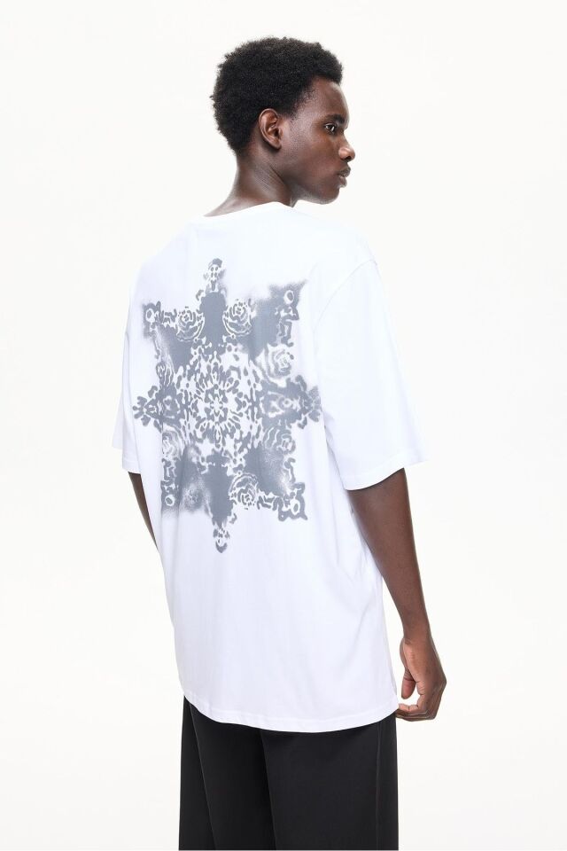 LB ESTERN PUNK LİMİTED COLLECTİON OVERSİZE T-SHİRT TEE BEYAZ-MAVİ - S