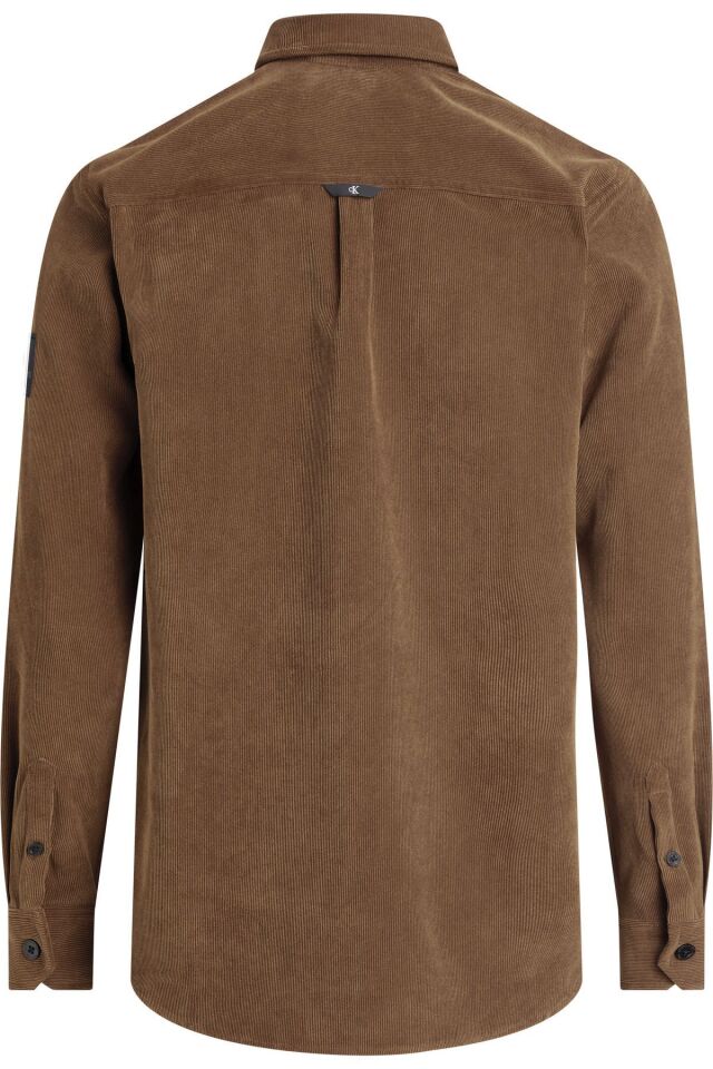 REG FIT CORDUROY SHIRT GQM Fudge Brown - L