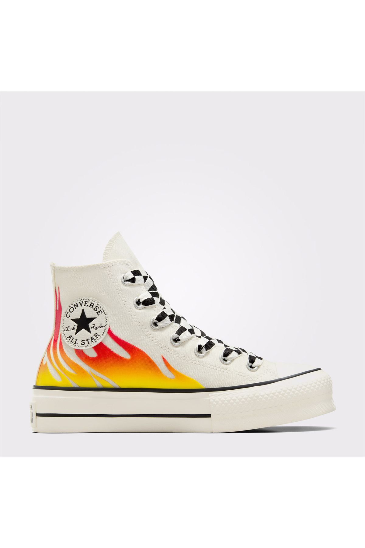 Chuck Taylor All Star Lift Kadın Bej Platform Sneaker Beyaz - 37,5