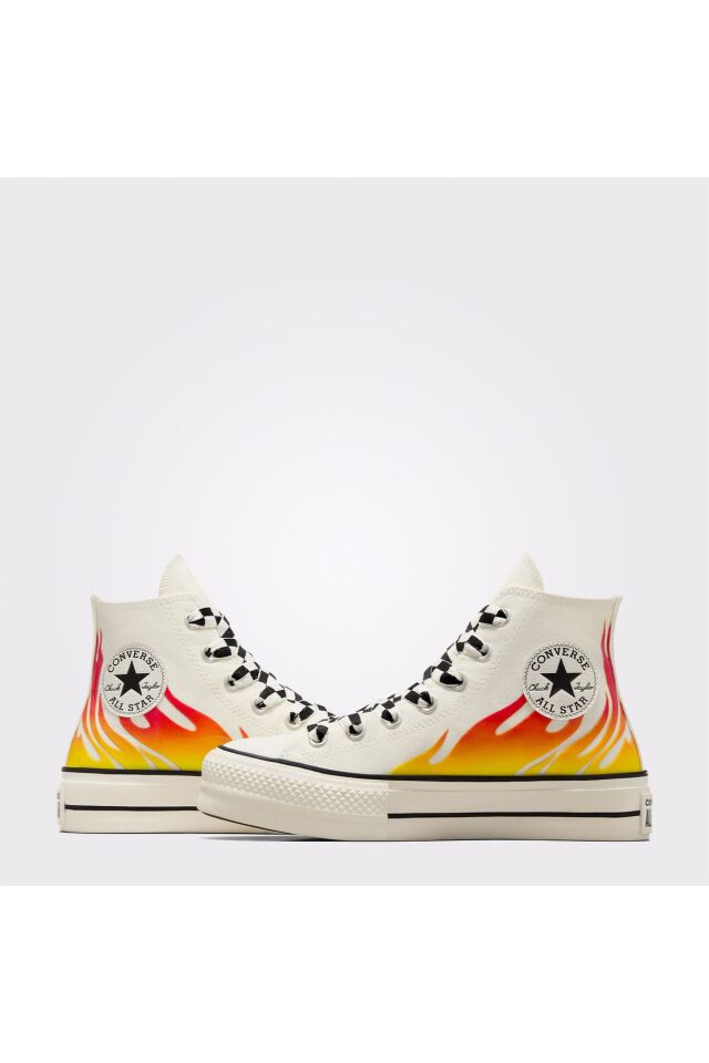 Chuck Taylor All Star Lift Kadın Bej Platform Sneaker Beyaz - 37,5
