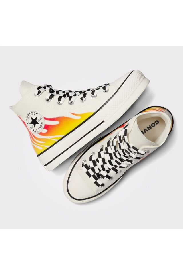 Chuck Taylor All Star Lift Kadın Bej Platform Sneaker Beyaz - 37