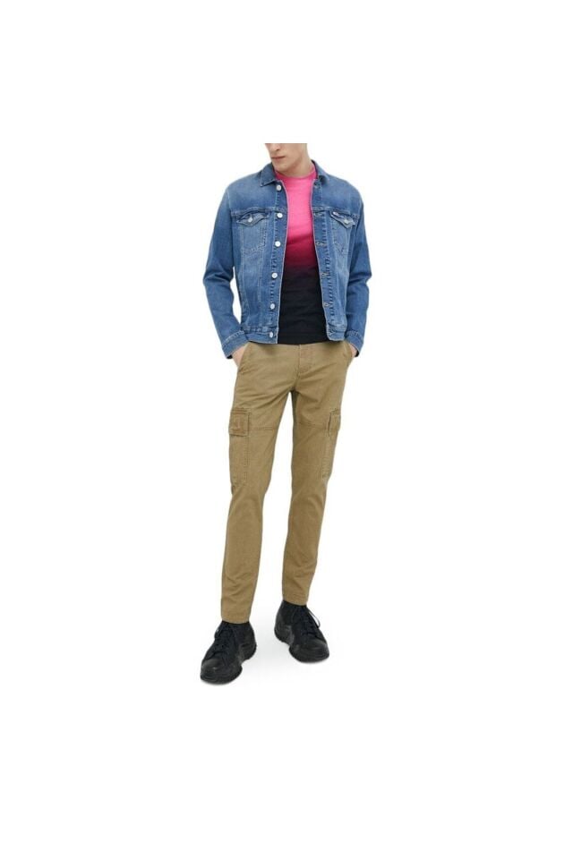 TH regular fit denim men's jacket  erkek   mavi kot ceket  dm0dm155891a5 mavi - M