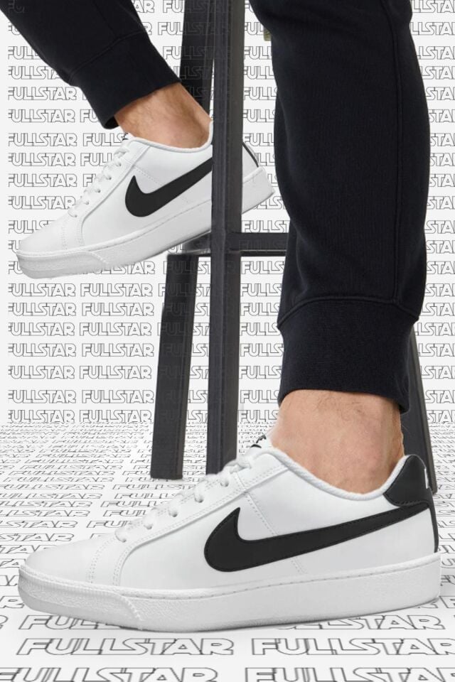 Court Royale Unisex Leather Sneaker Hakiki Deri Günlük Spor Ayakkabı Beyaz Beyaz - 42,5