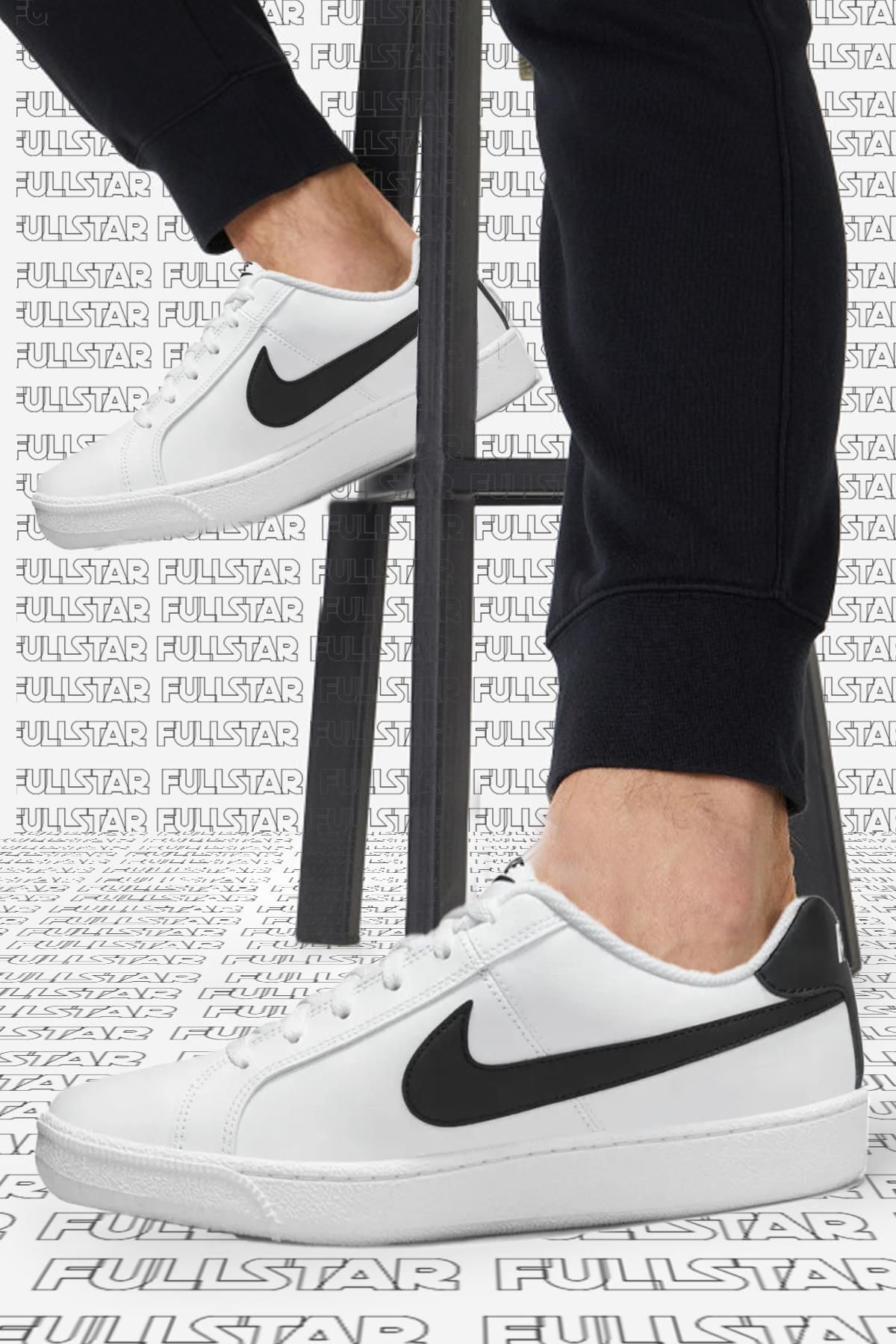 Court Royale Unisex Leather Sneaker Hakiki Deri Günlük Spor Ayakkabı Beyaz Beyaz - 43