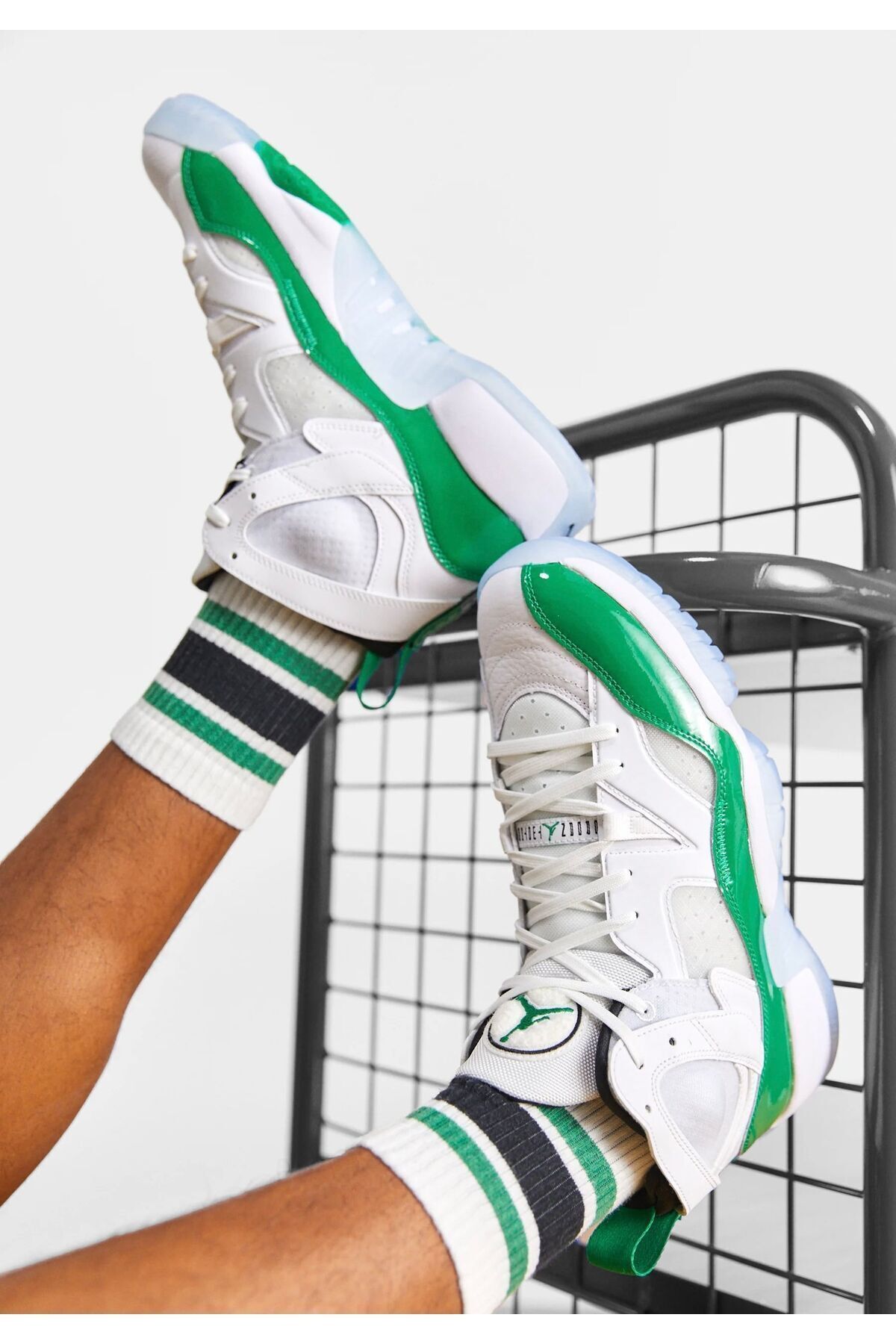 Jordan Jumpman Two Trey Erkek Basketbol Ayakkabısı NDD SPORT Beyaz - 46