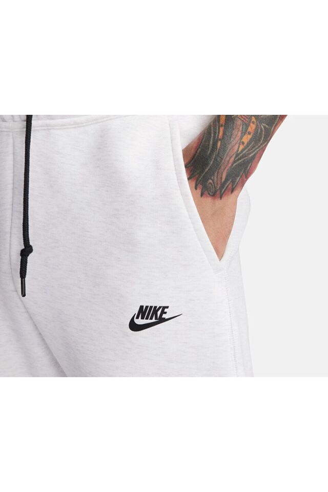 Erkek Günlük Eşofman Altı M Nk Tch Flc Jggr FB8002-051 Beyaz Beyaz - M