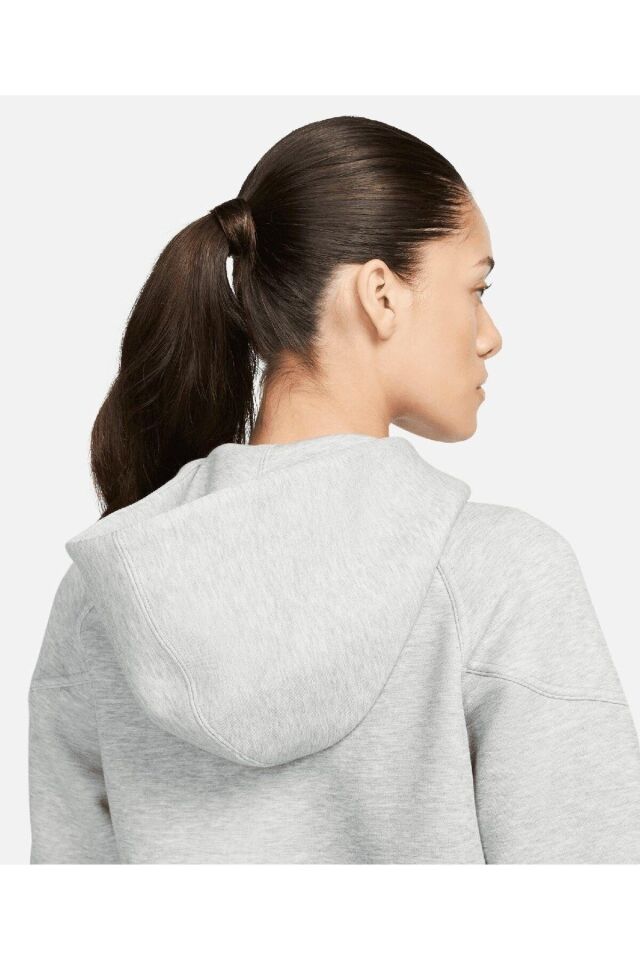 Nike Sportswear Tech Fleece Windrunner Siyah Kadın Fermuarlı Kapüşonlu Üst -063 - S