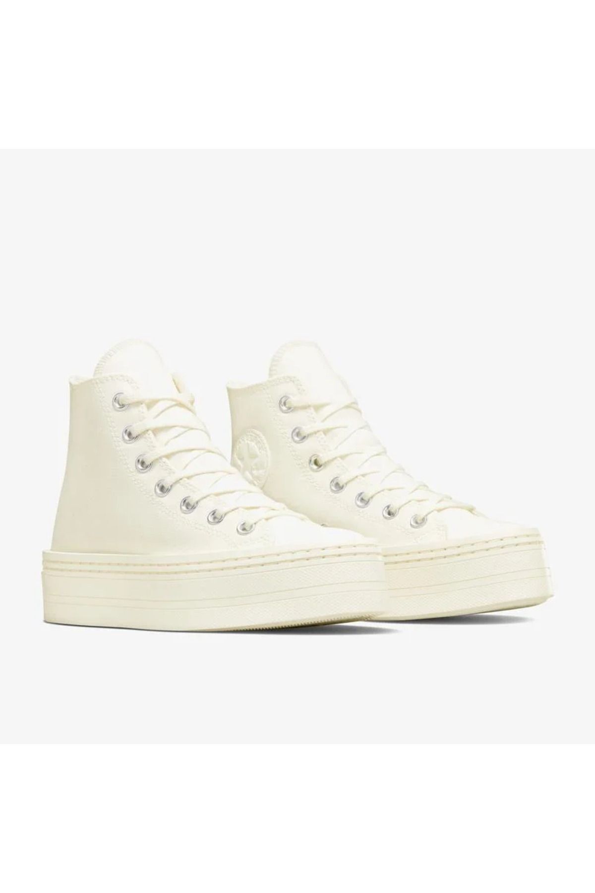 Chuck Taylor All Star Modern Lift Platform Canvas Kadın Sneaker Krem - 36,5