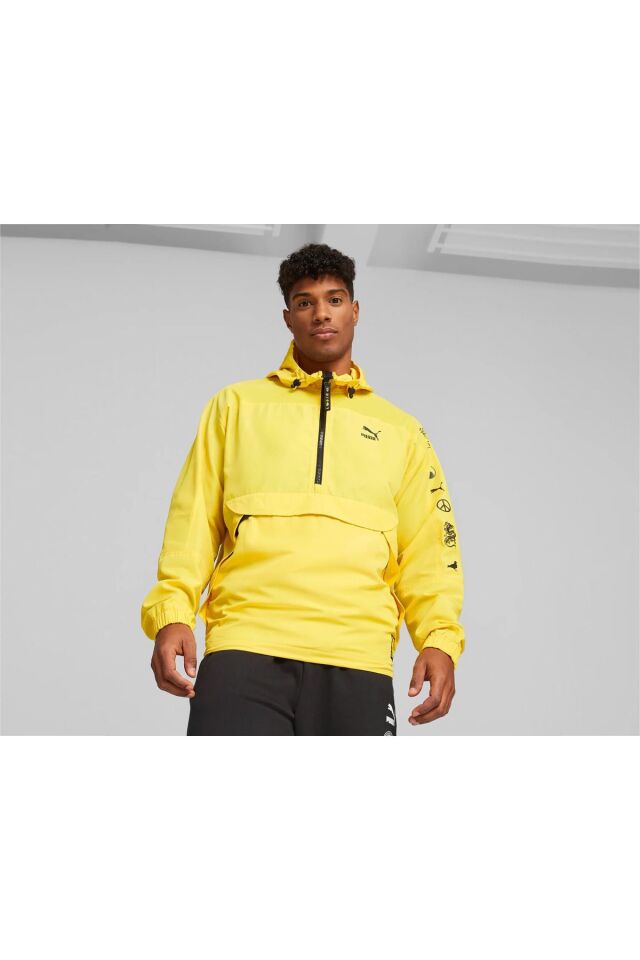 X Staple Anorak Jacket Erkek Suya Dayanıklı Kanguru Ceket 53982655 Sarı