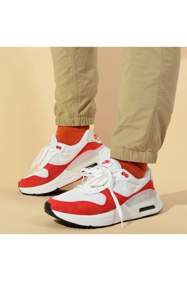 Air Max Systm Erkek Sneaker Ayakkabı CNG-STORE KIRMIZI-BEYAZ - 42