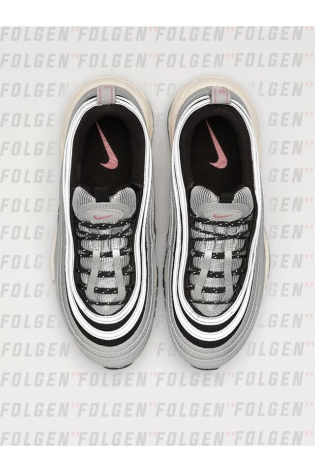 Air Max 97 Toggle Black Silver Pink Kadın Sneaker Günlük Spor Ayakkabı Gri - 36,5