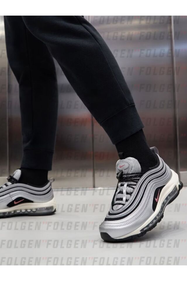 Air Max 97 Toggle Black Silver Pink Kadın Sneaker Günlük Spor Ayakkabı Gri - 38,5