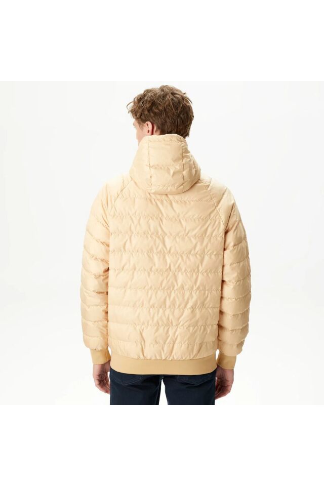 Erkek Kapüşonlu Monogram Çift Taraflı Sarı Bomber Ceket