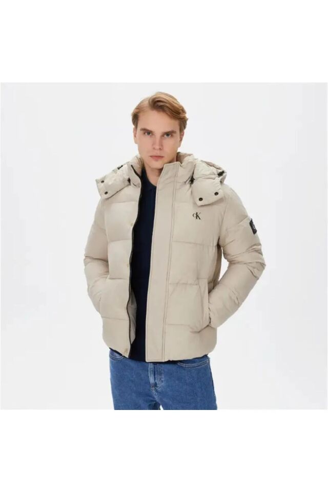 JACKET ESSENTIALS NON DOWN LOGO REGULAR FIT FOR MEN BEJ-KREM - XL