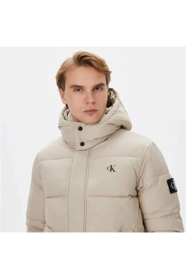 JACKET ESSENTIALS NON DOWN LOGO REGULAR FIT FOR MEN BEJ-KREM - XL