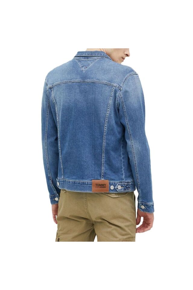 TH regular fit denim men's jacket  erkek   mavi kot ceket  dm0dm155891a5
