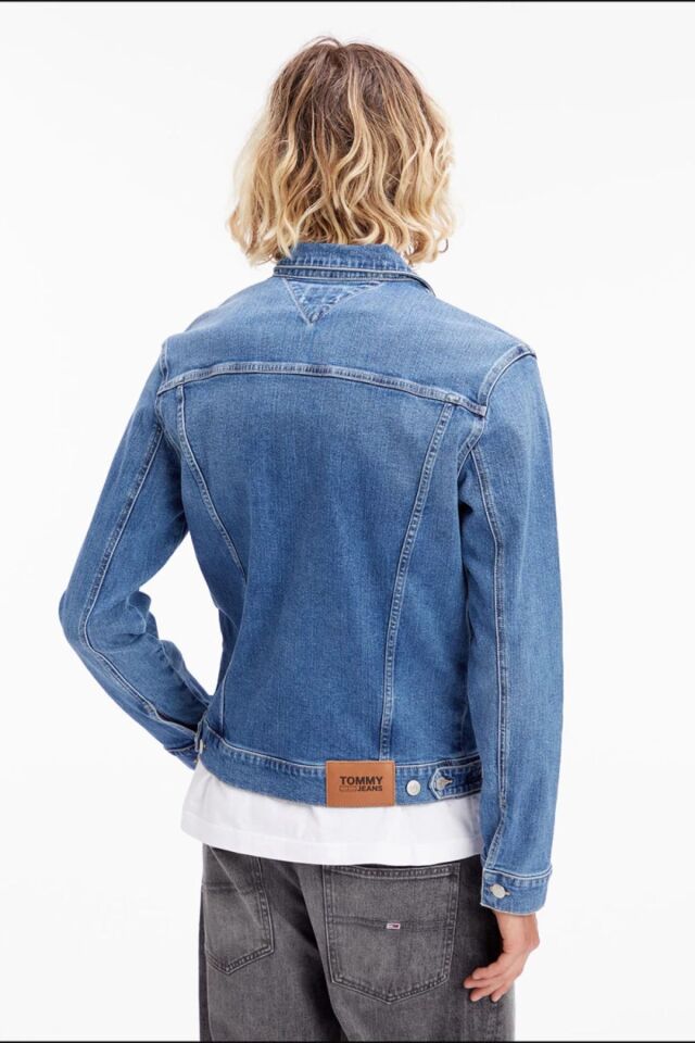 TH regular fit denim men's jacket  erkek   mavi kot ceket  dm0dm155891a5