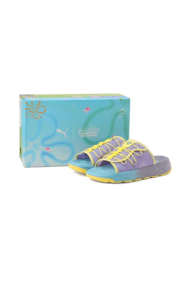 RS-Slide SPONGEBOB Ayakkabı Vivid Violet-Lucent Yellow-Hero Blue - 38