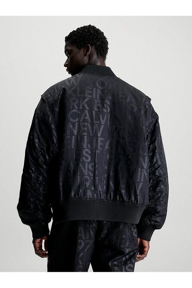 LOGO AOP FASHION BOMBER JACKET