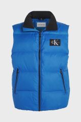 Logolu Suya Dayanıklı Dik Yaka Regular Fit Şişme Yelek Erkek YELEK J30J323473 C6X MAVİ - L