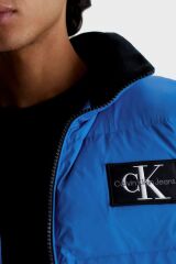 Logolu Suya Dayanıklı Dik Yaka Regular Fit Şişme Yelek Erkek YELEK J30J323473 C6X MAVİ - L