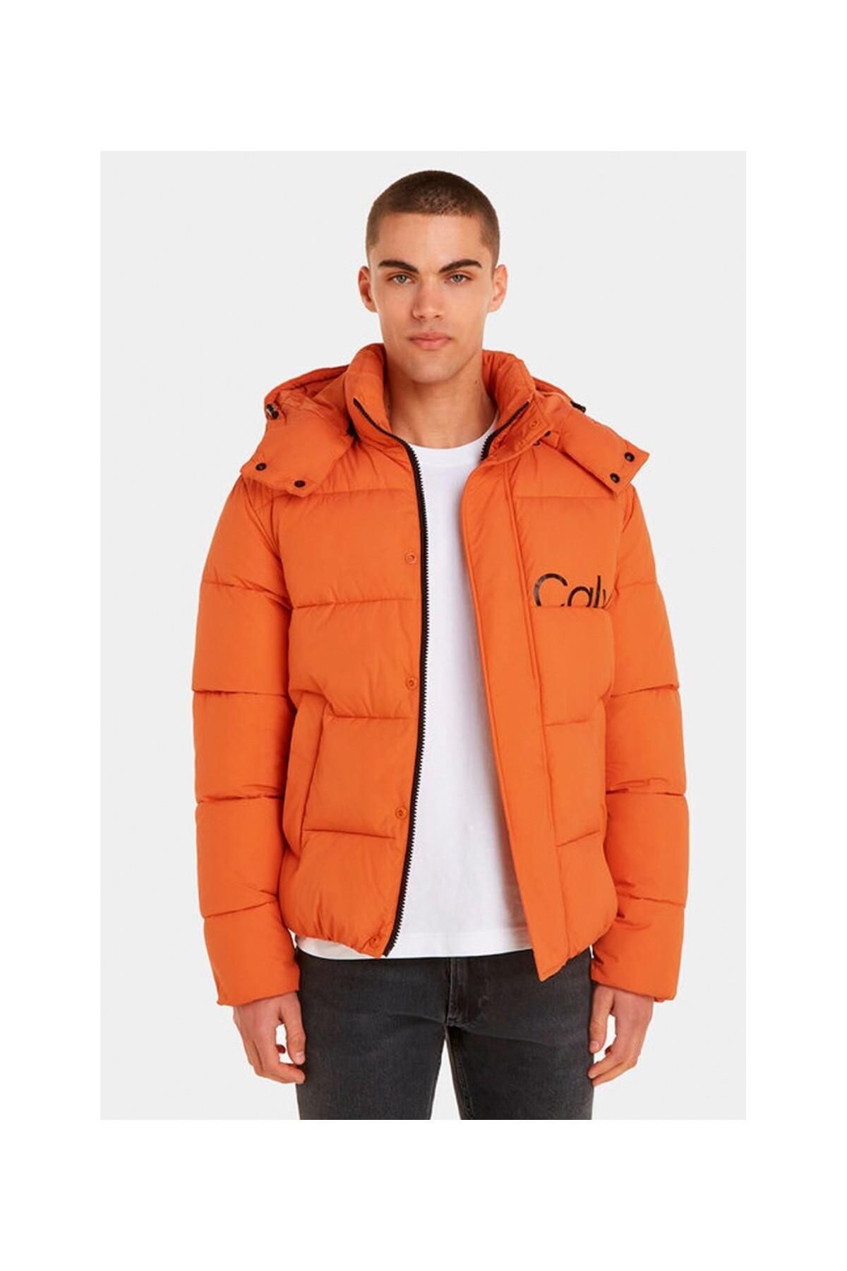 ESSENTIALS NON DOWN LOGO JACKET ORANGE - M