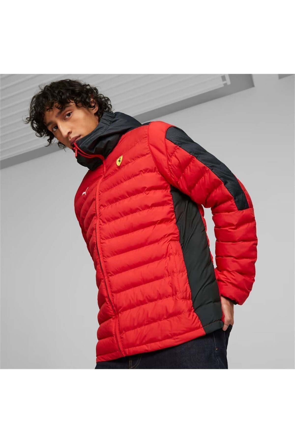 Ferrari Race MT7 Ecolite Padded Jacket SİYAH Erkek Mont