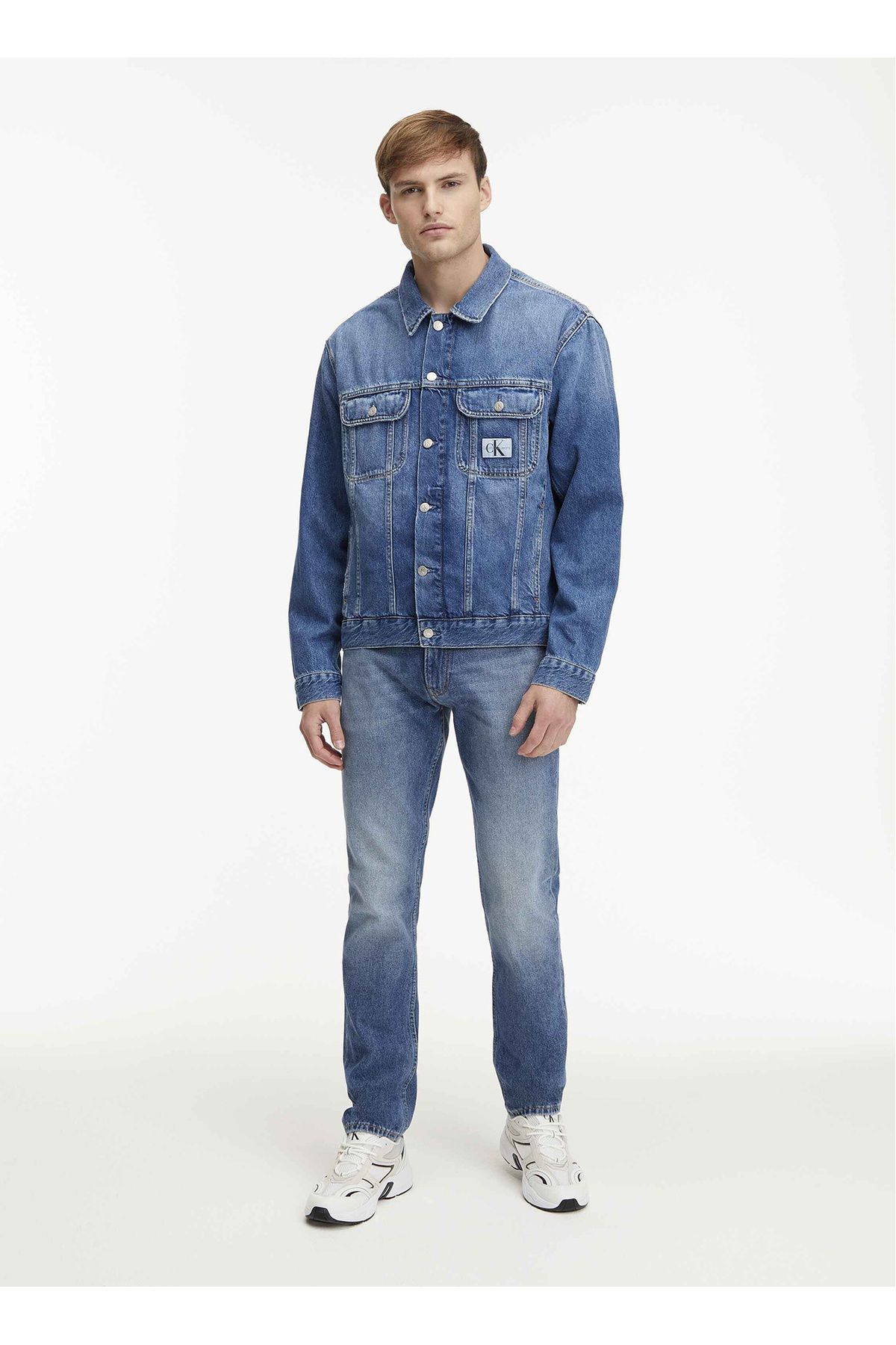 Erkek Denim Ceket J30J3233211A4 Renksiz - XL
