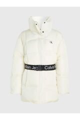 Kadın Göğüste Marka Logolu Imza Dokulu Bel Kemerli Fermuar Ve Çıt Çıt Düğmeli Yırtmaç Cepli Beyaz M Krem - S