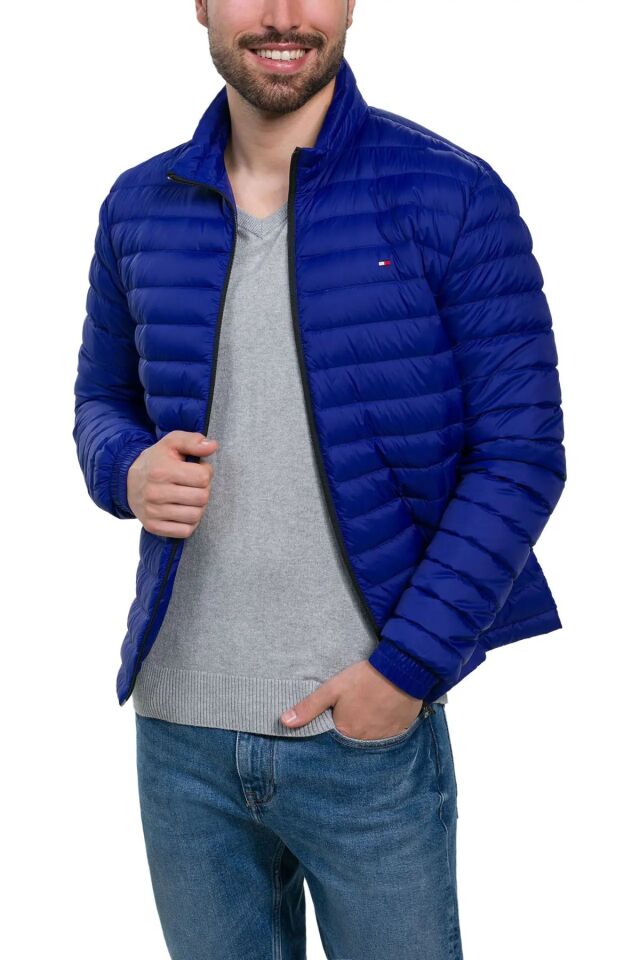 Packable Duck Down Feather Jacket Mavi - M