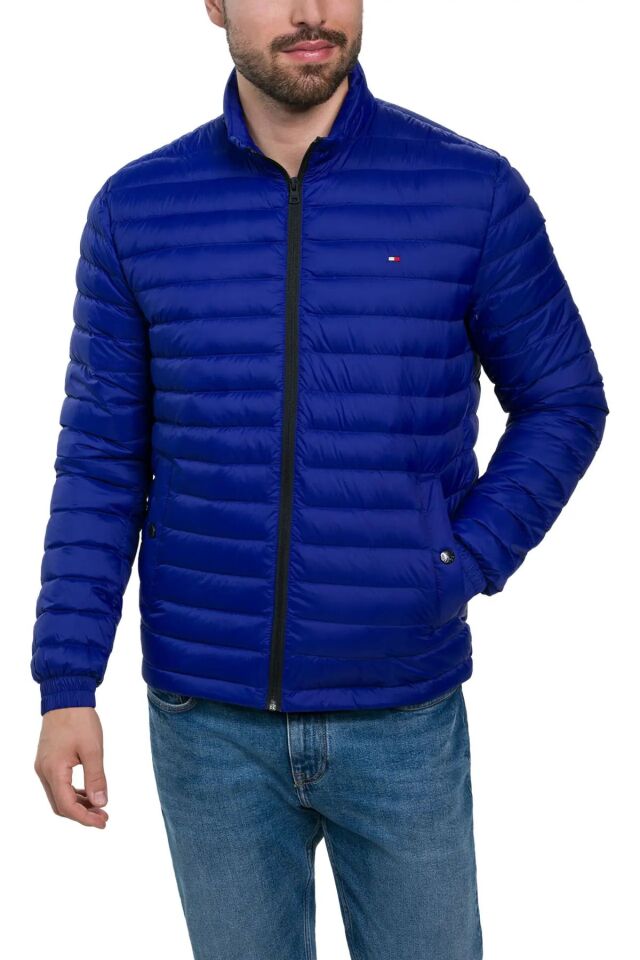 Packable Duck Down Feather Jacket Mavi - M