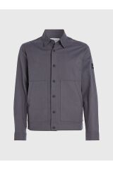 Modern Twill Overshirt Gri - L