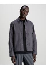Modern Twill Overshirt Gri - L