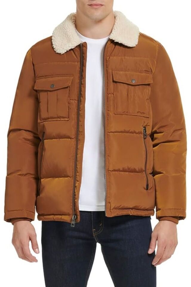 Sherpa Puffer Jacket Görseldeki renk - L