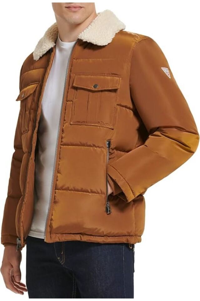 Sherpa Puffer Jacket Görseldeki renk - M