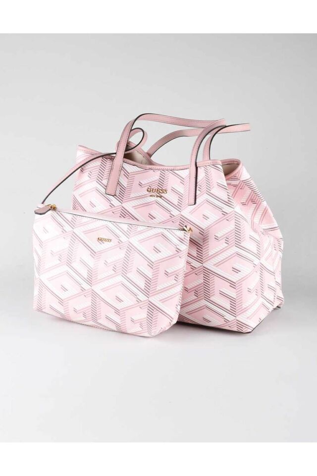 Vikky Large Tote Bag Pembe