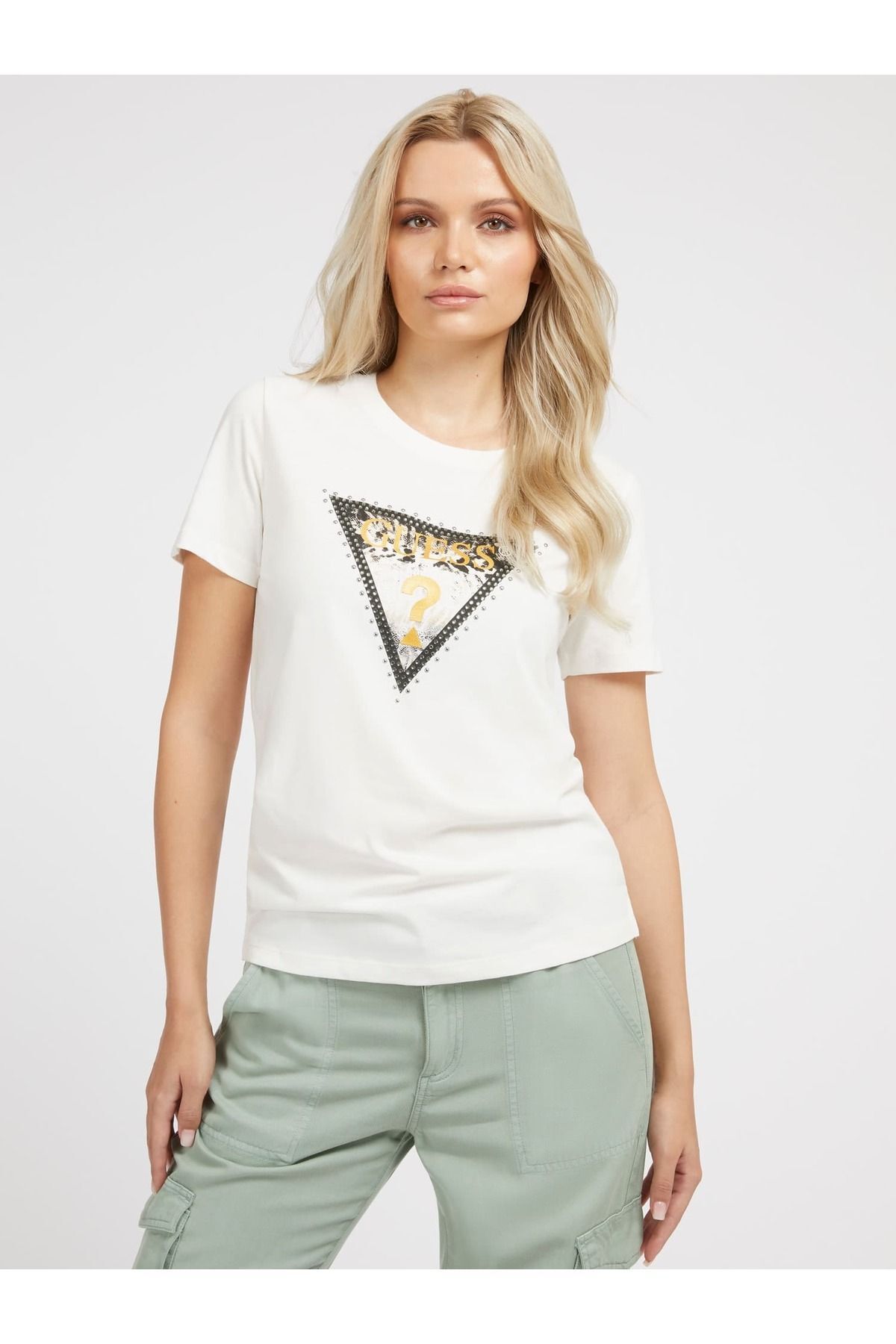 Animal Kadın Regular Fit T-Shirt Kırık Beyaz - S