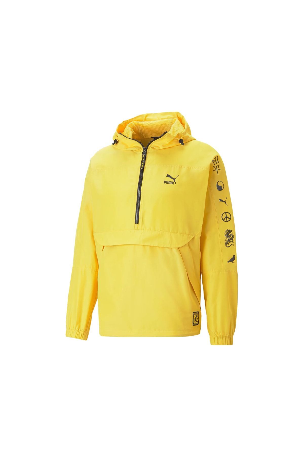 X Staple Anorak Jacket Erkek Suya Dayanıklı Kanguru Ceket 53982655 Sarı Sarı - M