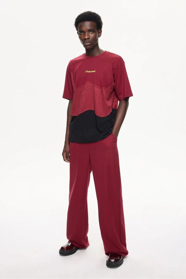 LIMITED  RELAXED TEE Bordo - L