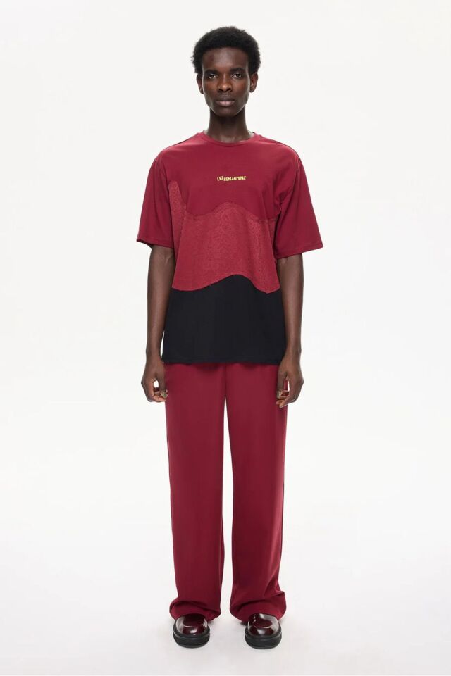 LIMITED  RELAXED TEE Bordo - M