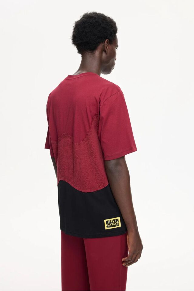LIMITED  RELAXED TEE Bordo - M