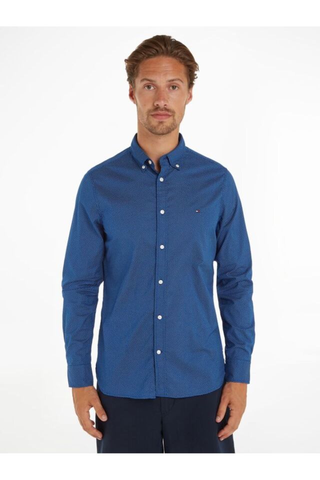 Flex mini Print SF Mavi Gömlek Görseldeki renk - M