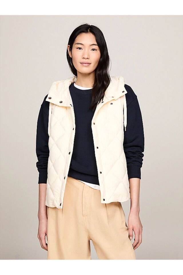 Classics Water Repellent Down Quilted Hooded Vest Görseldeki renk - M