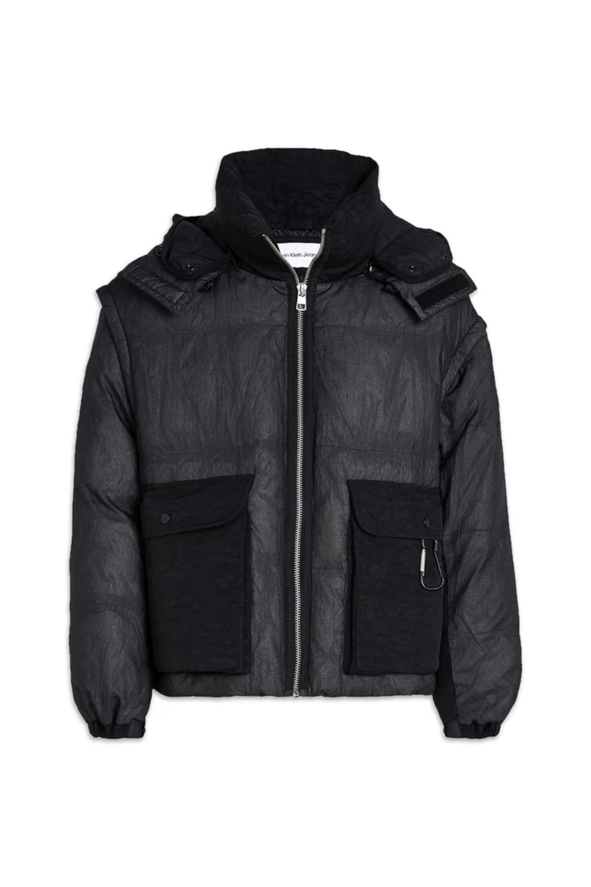 Erkek 2in 1 Puffer Mont antrasit - L